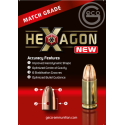 Cartucho GECO cal 9mm PB  HEXAGON