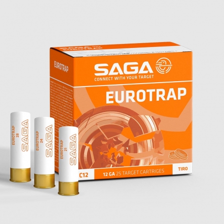 Cartucho SAGA EUROTRAP 28 GR. ESPECIAL TIRO