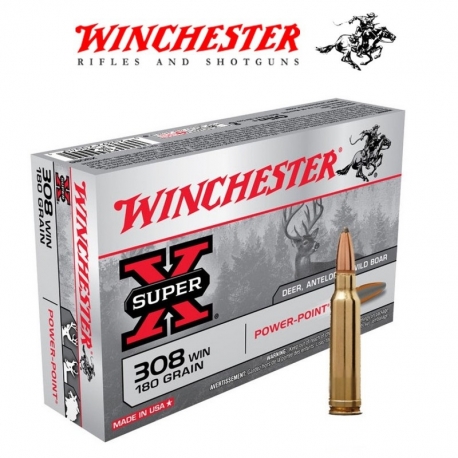 WINCHESTER 308 WIN SUPER X POWER POINT 180 GR