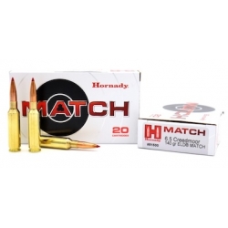 Balas Hornady Match 6.5 Creedmoor 140 grains ELD